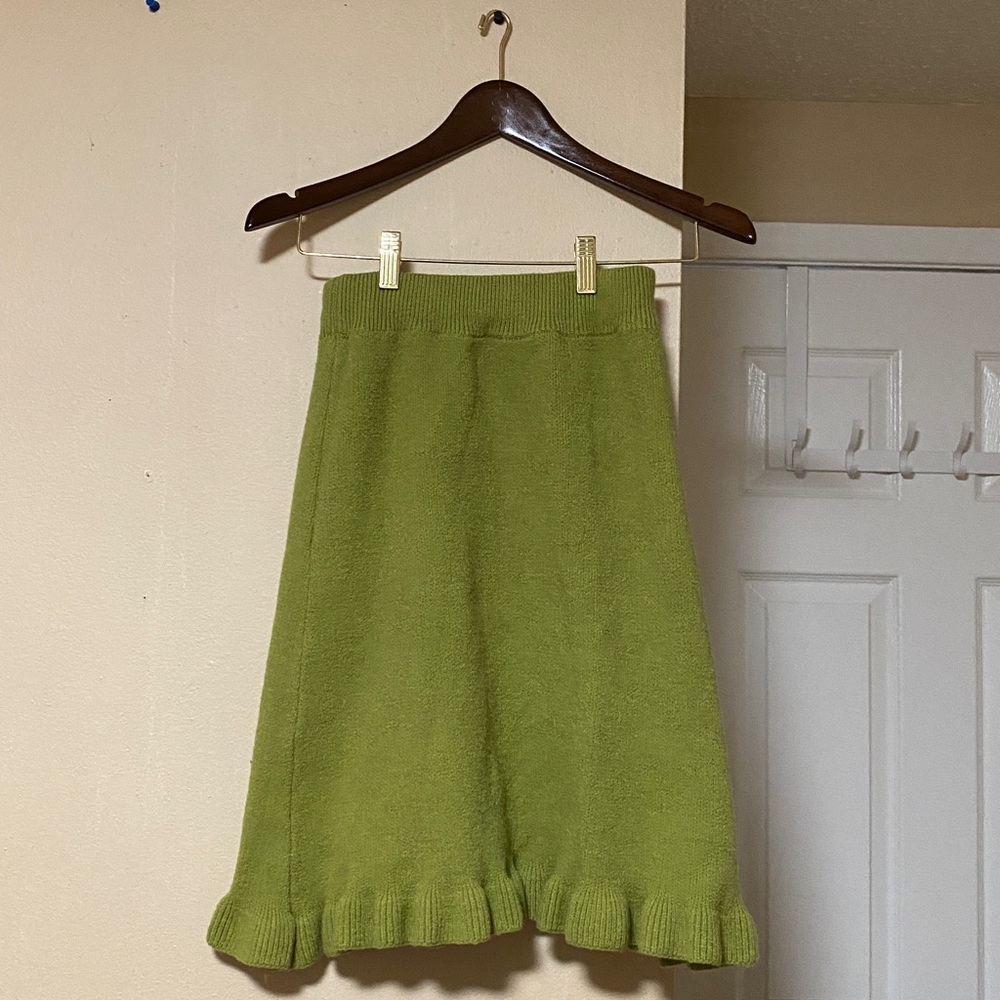 Green Knit Skirt